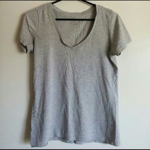 Light Gray Wet Seal V-neck short sleeves T-shirt